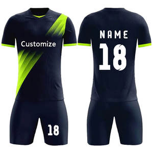 Conjunto de Camiseta de Fútbol Azul para Hombre, Manga Corta, Diseño Degradado en Rosa, Absorbe la Humedad, Ajuste Atlético, para Todas las Temporadas, Impresión Sublimada - Product Image 1