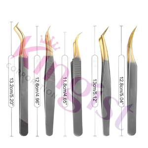 Juego de Pinzas para Pestañas de Acero Inoxidable de Alta Calidad, Curvas, Inclinadas, Puntiagudas, Duraderas, para Extensión de Cejas - Product Image 6