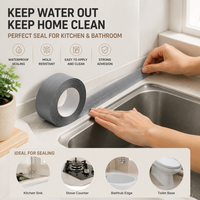 Bande d'étanchéité d'angle en PVC gris 22 mm 5 m, ruban adhésif acrylique imperméable pour cuisine et salle de bain