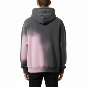 Sudadera con capucha para hombre con efecto lavado ácido, diseñada para una cómoda superposición, tela transpirable y estilo relajado para el día a día, OEM/ODM - Product Image 3