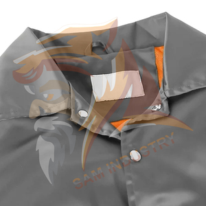 Veste en satin de qualité professionnelle pour l'hiver, col rabattu, logo personnalisé sur le devant, style streetwear, veste en satin décontractée et tendance - Product Image 3