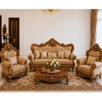 Muebles de sala de estar estilo del sudeste asiático, compre sofá de madera con mesa central y sillón/diván, última colección de sofás