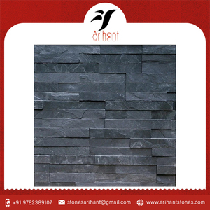 Panneaux de pierre en ardoise noire naturelle pour murs extérieurs, décoration intérieure et projets architecturaux - Product Image 6