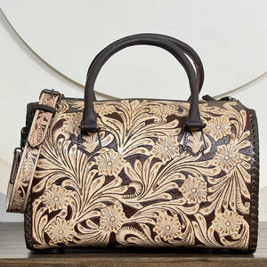 Sac de voyage de luxe en cuir véritable turquoise à carreaux cerise, grande capacité, pour week-end et voyage rapide - Product Image 5