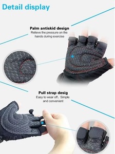 Gants de musculation personnalisés avec logo pour hommes, avec sangles de maintien pour l'entraînement, le fitness, le cyclisme et l'exercice - Product Image 5