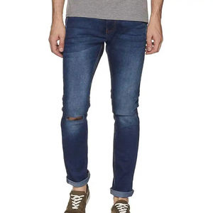 Pantalones de mezclilla para hombre, de nueva llegada, a la moda, transpirables, con lavado desgastado, corte recto, personalizados, estilo streetwear - Product Image 1