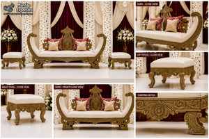 Elegantes Telones de Fondo con Marco de Fibra para Bodas y Recepciones, Escenario de Boda Premium con Paneles Decorativos Tallados - Product Image 4