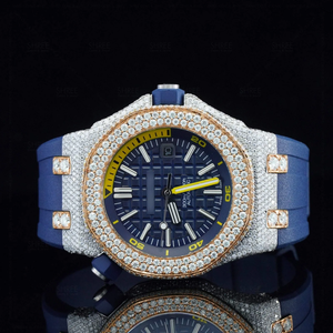 Reloj Mecánico de Acero Inoxidable con Diamantes de Moissanita, Diseño de Lujo, Estilo Antiguo, Analógico ETA, para Hombre, Diseño Personalizado, Joyería Hip Hop para Raperos - Product Image 1
