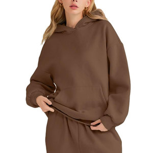 Sudaderas con capucha extragrandes personalizadas para mujer, al por mayor, de algodón grueso, forro polar, doble capucha, ropa urbana para mujer - Product Image 1