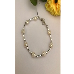 STUNNING SPARKLES Silver Plated Brass <b>Charm</b> Bracelet with Moissanite Trendy Design for Women's Party Occasions - Product Image 1