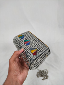 Pochette de boîte en résine faite à la main de luxe de qualité supérieure pochette de mariage pour femmes pour sacs à main cadeaux de fête et de mariage avec motif de cadre - Product Image 5