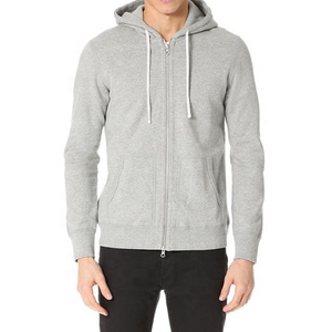 Men's Custom Made High Quality Blank Long Sleeve Zipper <b>Hoodies</b> Premium Simple Casual <b>Trendy</b> Kangaroo Pockets Ribbed Hem Hoodie - Product Image 6