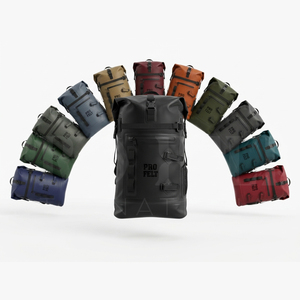 Mochila enrollable impermeable de cuero genuino de alta calidad, mochila de viaje de gran capacidad para portátil, mochila informal de negocios para exteriores para hombre - Product Image 1