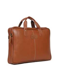 Sac pour ordinateur portable en cuir véritable SUPERIOR TRADERZ de qualité supérieure, avec bretelles, fermeture éclair, pour le bureau, les voyages, les affaires, grande capacité - Product Image 1