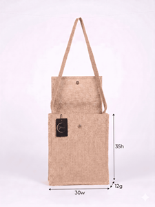 Sacs fourre-tout en jute écologiques et légers, vente en gros, logo personnalisé imprimé, sacs de courses réutilisables, toile de jute naturelle, usage universitaire - Product Image 5