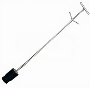 Aide au calvage vétérinaire en acier inoxydable avec poignée en T et grip antidérapant noir pour bovins, caprins et bétail - Product Image 1