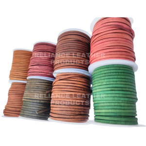 Cordones de cuero planos hechos a mano para la fabricación de joyas, varios accesorios y componentes de joyería de 4mm, 5mm y 6mm - Product Image 6