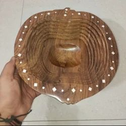Cesta Plegable de Madera para Frutos Secos, Forma Redonda, Hecha a Mano, Cesta Decorativa para Servir y Almacenar Frutos Secos, Bocadillos y Cocina - Product Image 6