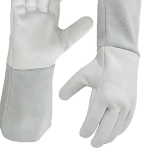 <b>Long</b> Sleeve Welding Leather <b>Gloves</b> Fire Resistant Heat Protection Industrial Safety Protection <b>Gloves</b> Top - Product Image 6