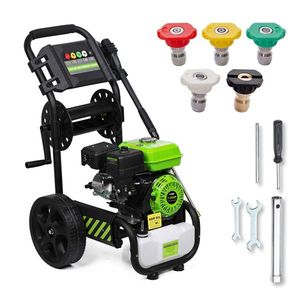 Idropulitrice a Benzina 110V 2600PSI 4.8kW con Avvolgitubo, 5 Ugelli + Serbatoio Schiuma - Product Image 2