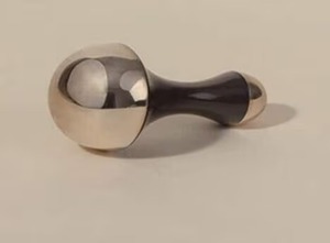 Pure Handmade Modern Kansa <b>Wand</b> with Eco-Friendly Wooden Handle Ayurvedic Face & Body Polished <b>Massage</b> Tool - Product Image 2