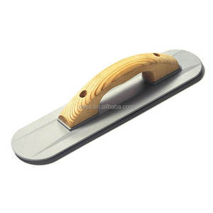 Truelle à béton avec manche en bois et lame en magnésium pour la construction DIY - Product Image 1