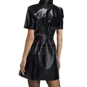 Vestido de Cuero Genuino para Mujer de Alto Rendimiento, Tela Suave, Ajuste Cómodo para Uso Diario - Product Image 5