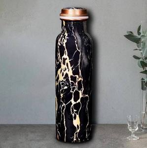 Slate Grey <b>Copper</b> Water <b>Bottle</b> Minimalist Matte Finish Reusable Leakproof <b>Drink</b> <b>Bottle</b> Travel Office Everyday Hydration - Product Image 4