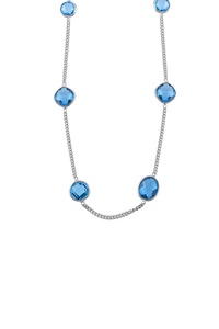 Collar de Topacio Azul en Plata de Ley 92.5 KLSS-40163 - Product Image 6