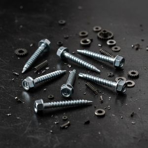 Tornillos Autoperforantes de Cabeza Hexagonal de Acero al Carbono Clase 4.8 6.8, Rosca Gruesa, Modelo 16 en Pulgadas, Zincados, Disponibles para OEM, de Fábrica - Product Image 1
