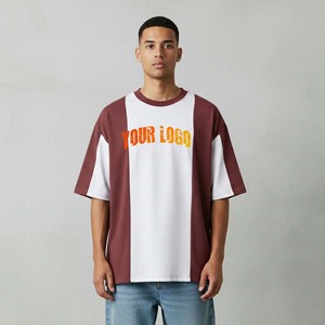 Camiseta de hombre de algodón 100% de 270 GSM de alto gramaje, estilo casual de verano, corte holgado con hombros caídos, bicolor, ideal para streetwear - Artículo de gran venta. - Product Image 1