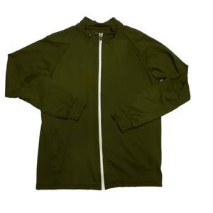 Veste en polaire unie pour homme, col montant, fermeture éclair, style décontracté, coupe classique, en polyester, pour l'automne - Product Image 3