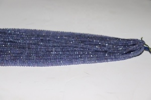 Rondelle à facettes en tanzanite naturelle, pierres précieuses bleues en vrac pour la fabrication de bijoux - Product Image 4