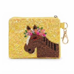 Red Sequin Pug Beaded Coin Pouch Handmade <b>Zip</b> <b>Wallet</b> with Charm Hook for Boutique Gift and OEM Manufacturing - Product Image 2