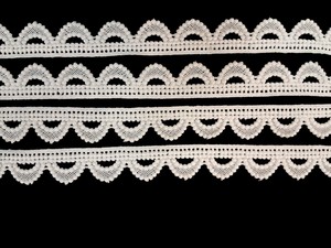 Oferta Especial: Cinta de Encaje Festoneado de Poliéster Blanco – Borde de Ganchillo Vintage con Delicados Pompones de Picot para Prendas y Manualidades - Product Image 3