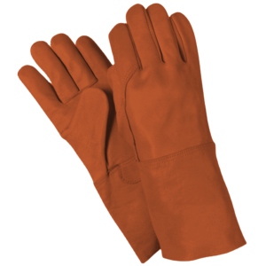 Gants de travail en cuir de vachette grainé de qualité supérieure, résistants à l'abrasion et à la chaleur, réfléchissants, pour soudage TIG - Product Image 6