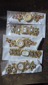 Handcrafted Traditional Kundan and Meenakari Bracelet Watches for Women Perfect Occasion Wear and Festive Gift <b>Set</b> - Product Image 2