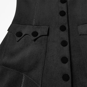 Women Black Steampunk Long <b>Jacket</b> Renaissance Victorian <b>Gothic</b> Factory Wholesale Coat OEM ODM - Product Image 5