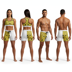Pantalones Cortos de Compresión de Alto Rendimiento para Yoga y Fitness, Uso en Interiores y Exteriores, Diseño de Logotipo Personalizado, para Hombre - Product Image 3
