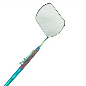 Multi Plasma Color <b>Square</b> Shape Eyelash Extension <b>Mirror</b> And White And Golden Stone And Diamond Grip Handle Lash <b>Mirror</b> - Product Image 3