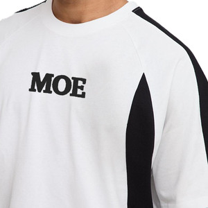 T-shirt streetwear oversize à panneaux raglan pour homme, 100 % coton, avec empiècements latéraux contrastants, coupe décontractée, OEM - Product Image 3