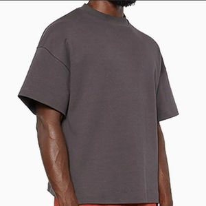 เสื้อยืดผู้ชายทรงโอเวอร์ไซส์ ผ้าถักเนื้อหนา 300 กรัม ผ้าฝ้าย 100% ระบายอากาศได้ดี ทรงหลวม ป้องกันขนร่วง พร้อมสกรีนลายตามสั่ง - Product Image 3