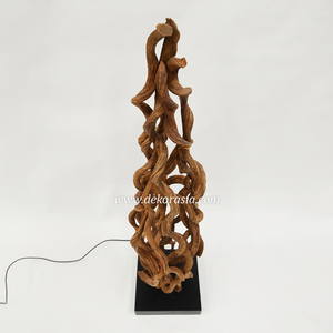 Lámpara de Pie Moderna Kasela de Madera con LED y Pantalla Amarilla para Hogar, Dormitorio, Sala de Estar y Hotel - Product Image 3