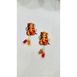 เทพีดูร์กา แมะ งานฝีมือประดิษฐ์ พร้อมขวดฮัลดี คุมคุม สำหรับตกแต่งในช่วงนวัตรี และเป็นของชำร่วยงานแต่งงาน - Product Image 5