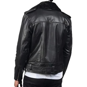 แจ็คเก็ตหนังสีดำสำหรับนักขี่มอเตอร์ไซค์ - Product Image 2