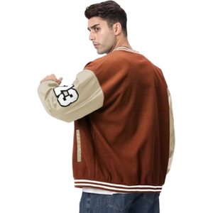 Fournisseur OEM ODM de vêtements de mode, vestes de baseball personnalisées en chenille pour clubs et équipes, avec patch brodé sur mesure, couleur personnalisable, collection printemps - Product Image 5