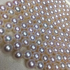 Perla de Agua Dulce Natural Blanca Transparente Rosa de 7-9 mm, Partícula de Luz Intensa Comparable a las Perlas Sueltas Akoya Japonesas - Product Image 3