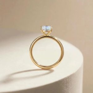 18K Gold 925 Sterling Silver <b>Cushion</b> Cut Moissanite Solitaire Engagement <b>Ring</b> Lab Grown Diamond <b>Ring</b> - Product Image 4