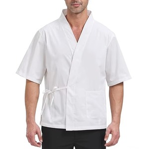 Uniformes de Chef de Verano, Ropa de Trabajo de Manga Corta Tejida para Hombres y Mujeres, para Restaurante de Sushi, Cocina, Bar - Product Image 3