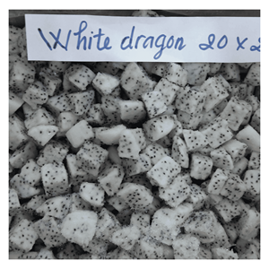 Fruta del Dragón Blanca Congelada IQF, elaborada con cubos de fruta del dragón de primera calidad para batidos, helados y postres, origen Vietnam - Product Image 1